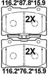 天博 SCP1141 刹车片 - TEMB TEMB SCP1141 Brake Pad 天博 SCP1141 刹车片 TEMB 刹车系统