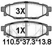 天博 SCP1249 刹车片 - TEMB TEMB SCP1249 Brake Pad 天博 SCP1249 刹车片 TEMB 刹车系统