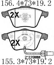 天博 SCP1412D 刹车片 - TEMB TEMB SCP1412D Brake Pad 天博 SCP1412D 刹车片 TEMB 刹车系统