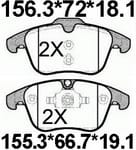 天博 SCP1415 刹车片 - TEMB TEMB SCP1415 Brake Pad 天博 SCP1415 刹车片 TEMB 刹车系统