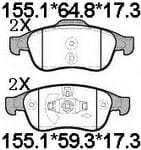 天博 SCP1465 刹车片 - TEMB TEMB SCP1465 Brake Pad 天博 SCP1465 刹车片 TEMB 刹车系统