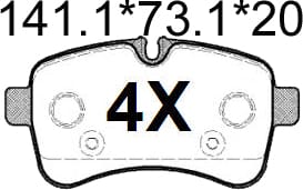 天博 SCP1475 刹车片 - TEMB TEMB SCP1475 Brake Pad 天博 SCP1475 刹车片 TEMB 刹车系统