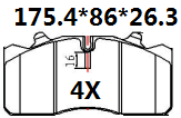 天博 SCP1493 刹车片 - TEMB TEMB SCP1493 Brake Pad 天博 SCP1493 刹车片 TEMB 刹车系统