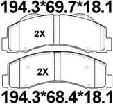 天博 SCP1497 刹车片 - TEMB TEMB SCP1497 Brake Pad 天博 SCP1497 刹车片 TEMB 刹车系统