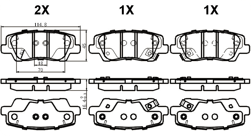 TEMB SCP1741A Brake Pad - TEMB TEMB SCP1741A Brake Pad 天博 SCP1741A 刹车片 TEMB Brake System