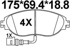 天博 SCP1765 刹车片 - TEMB TEMB SCP1765 Brake Pad 天博 SCP1765 刹车片 TEMB 刹车系统