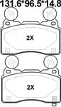 天博 SCP1802 刹车片 - TEMB TEMB SCP1802 Brake Pad 天博 SCP1802 刹车片 TEMB 刹车系统