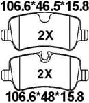 天博 SCP1860 刹车片 - TEMB TEMB SCP1860 Brake Pad 天博 SCP1860 刹车片 TEMB 刹车系统