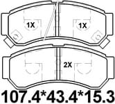 天博 SCP1869 刹车片 - TEMB TEMB SCP1869 Brake Pad 天博 SCP1869 刹车片 TEMB 刹车系统