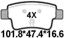 天博 SCP1875 刹车片 - TEMB TEMB SCP1875 Brake Pad 天博 SCP1875 刹车片 TEMB 刹车系统