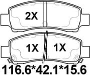 天博 SCP1881 刹车片 - TEMB TEMB SCP1881 Brake Pad 天博 SCP1881 刹车片 TEMB 刹车系统