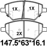 天博 SCP1887 刹车片 - TEMB TEMB SCP1887 Brake Pad 天博 SCP1887 刹车片 TEMB 刹车系统
