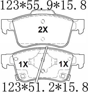 天博 SCP1907 刹车片 - TEMB TEMB SCP1907 Brake Pad 天博 SCP1907 刹车片 TEMB 刹车系统