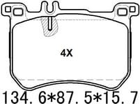 天博 SCP1945A 刹车片 - TEMB TEMB SCP1945A Brake Pad 天博 SCP1945A 刹车片 TEMB 刹车系统