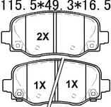 天博 SCP1947 刹车片 - TEMB TEMB SCP1947 Brake Pad 天博 SCP1947 刹车片 TEMB 刹车系统