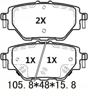 天博 SCP1958A 刹车片 - TEMB TEMB SCP1958A Brake Pad 天博 SCP1958A 刹车片 TEMB 刹车系统
