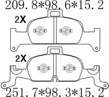 天博 SCP2035 刹车片 - TEMB TEMB SCP2035 Brake Pad 天博 SCP2035 刹车片 TEMB 刹车系统