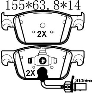 天博 SCP2042A 刹车片 - TEMB TEMB SCP2042A Brake Pad 天博 SCP2042A 刹车片 TEMB 刹车系统