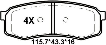 天博 SCP2071 刹车片 - TEMB TEMB SCP2071 Brake Pad 天博 SCP2071 刹车片 TEMB 刹车系统