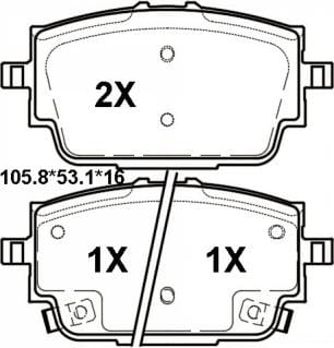天博 SCP2072 刹车片 - TEMB TEMB SCP2072 Brake Pad 天博 SCP2072 刹车片 TEMB 刹车系统
