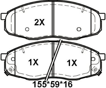 天博 SCP2080 刹车片 - TEMB TEMB SCP2080 Brake Pad 天博 SCP2080 刹车片 TEMB 刹车系统