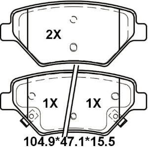 天博 SCP2089 刹车片 - TEMB TEMB SCP2089 Brake Pad 天博 SCP2089 刹车片 TEMB 刹车系统