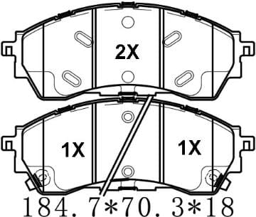 天博 SCP2098 刹车片 - TEMB TEMB SCP2098 Brake Pad 天博 SCP2098 刹车片 TEMB 刹车系统