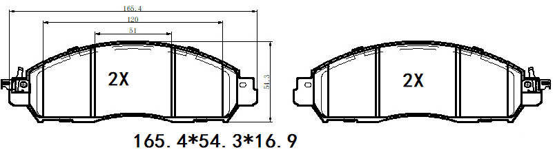 天博 SCP2104A 刹车片 - TEMB TEMB SCP2104A Brake Pad 天博 SCP2104A 刹车片 TEMB 刹车系统