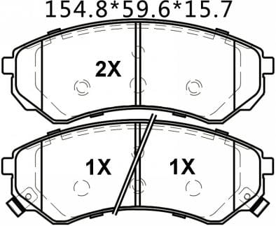 天博 SCP2107 刹车片 - TEMB TEMB SCP2107 Brake Pad 天博 SCP2107 刹车片 TEMB 刹车系统