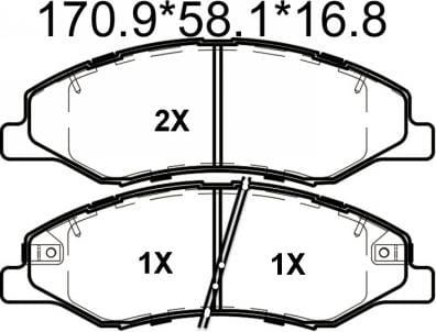 天博 SCP2111 刹车片 - TEMB TEMB SCP2111 Brake Pad 天博 SCP2111 刹车片 TEMB 刹车系统