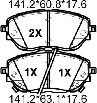 天博 SCP2116 刹车片 - TEMB TEMB SCP2116 Brake Pad 天博 SCP2116 刹车片 TEMB 刹车系统