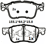 天博 SCP2180 刹车片 - TEMB TEMB SCP2180 Brake Pad 天博 SCP2180 刹车片 TEMB 刹车系统