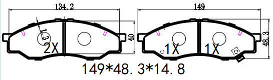 天博 SCP2198A 刹车片 - TEMB TEMB SCP2198A Brake Pad 天博 SCP2198A 刹车片 TEMB 刹车系统
