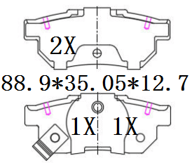 天博 SCP2543 刹车片 - TEMB TEMB SCP2543 Brake Pad 天博 SCP2543 刹车片 TEMB 刹车系统