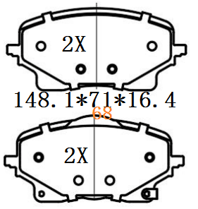 天博 SCP2555 刹车片 - TEMB TEMB SCP2555 Brake Pad 天博 SCP2555 刹车片 TEMB 刹车系统