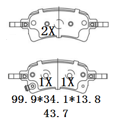 天博 SCP2584 刹车片 - TEMB TEMB SCP2584 Brake Pad 天博 SCP2584 刹车片 TEMB 刹车系统