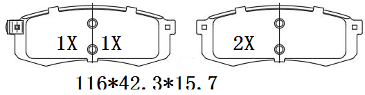 天博 SCP2643 刹车片 - TEMB TEMB SCP2643 Brake Pad 天博 SCP2643 刹车片 TEMB 刹车系统