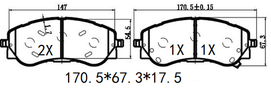 天博 SCP2707 刹车片 - TEMB TEMB SCP2707 Brake Pad 天博 SCP2707 刹车片 TEMB 刹车系统