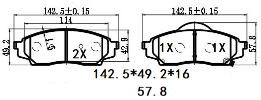 天博 SCP2730 刹车片 - TEMB TEMB SCP2730 Brake Pad 天博 SCP2730 刹车片 TEMB 刹车系统