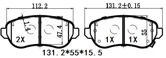 天博 SCP2734 刹车片 - TEMB TEMB SCP2734 Brake Pad 天博 SCP2734 刹车片 TEMB 刹车系统