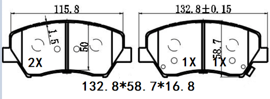 天博 SCP2735 刹车片 - TEMB TEMB SCP2735 Brake Pad 天博 SCP2735 刹车片 TEMB 刹车系统