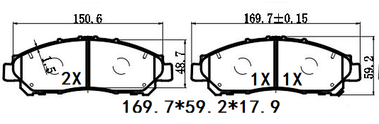 天博 SCP2736 刹车片 - TEMB TEMB SCP2736 Brake Pad 天博 SCP2736 刹车片 TEMB 刹车系统