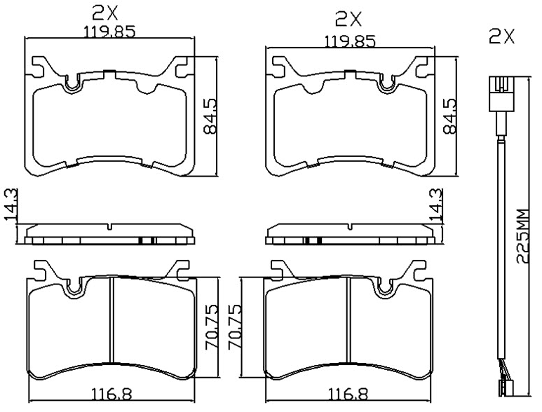 天博 SCP2789 刹车片 - TEMB TEMB SCP2789 Brake Pad 天博 SCP2789 刹车片 TEMB 刹车系统