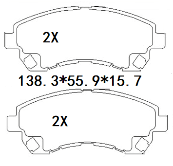 天博 SCP2806 刹车片 - TEMB TEMB SCP2806 Brake Pad 天博 SCP2806 刹车片 TEMB 刹车系统