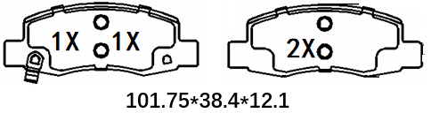 天博 SCP2815 刹车片 - TEMB TEMB SCP2815 Brake Pad 天博 SCP2815 刹车片 TEMB 刹车系统