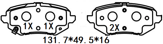 天博 SCP2833 刹车片 - TEMB TEMB SCP2833 Brake Pad 天博 SCP2833 刹车片 TEMB 刹车系统