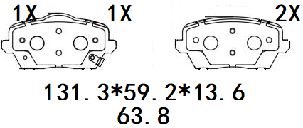 天博 SCP2848 刹车片 - TEMB TEMB SCP2848 Brake Pad 天博 SCP2848 刹车片 TEMB 刹车系统