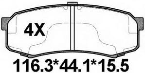 天博 SCP289 刹车片 - TEMB TEMB SCP289 Brake Pad 天博 SCP289 刹车片 TEMB 刹车系统