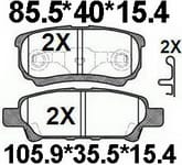 天博 SCP913 刹车片 - TEMB TEMB SCP913 Brake Pad 天博 SCP913 刹车片 TEMB 刹车系统